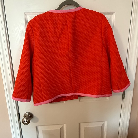 J. Crew Vibrant Orange Jacket with Pink Accents - Picture 4 of 4